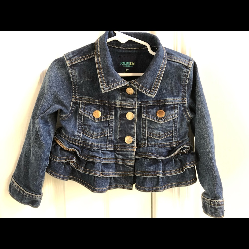 Sassy Ruffles & Denim Crop Jacket